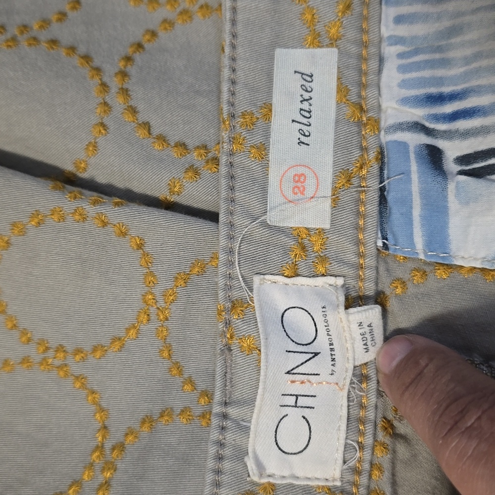 Chino by Anthropologie Size 28 Relaxed Straight Leg Pants - Picture 11 of 13